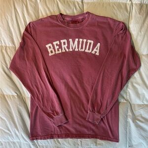 Comfort Colors Pink Bermuda Long Sleeve Tee